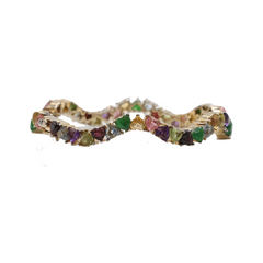 Sweetheart Bangle All Small Heart Multicolor Gemstone