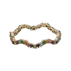 Sweetheart Bangle All Small Heart Multicolor Gemstone