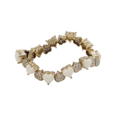Sweetheart Big Heart Cluster Bangle