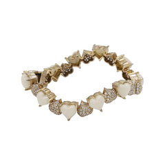 Sweetheart Big Heart Cluster Bangle