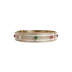 Love All Around Cigar Bangle (Pave Setting)