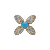 Sweetheart Center Gem Heart Ring