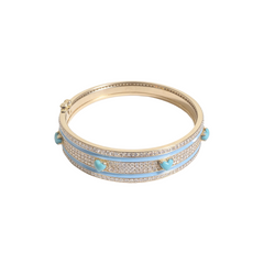 Love All Around Cigar Bangle (Pave Setting)