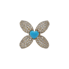 Sweetheart Center Gem Heart Ring