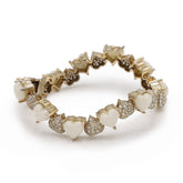 Sweetheart Big Heart Cluster Bangle