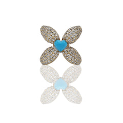 Sweetheart Center Gem Heart Ring