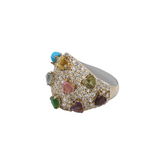 Sweetheart Dome Ring Multicolor Gemstone