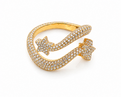 Twin Star Ring Pave