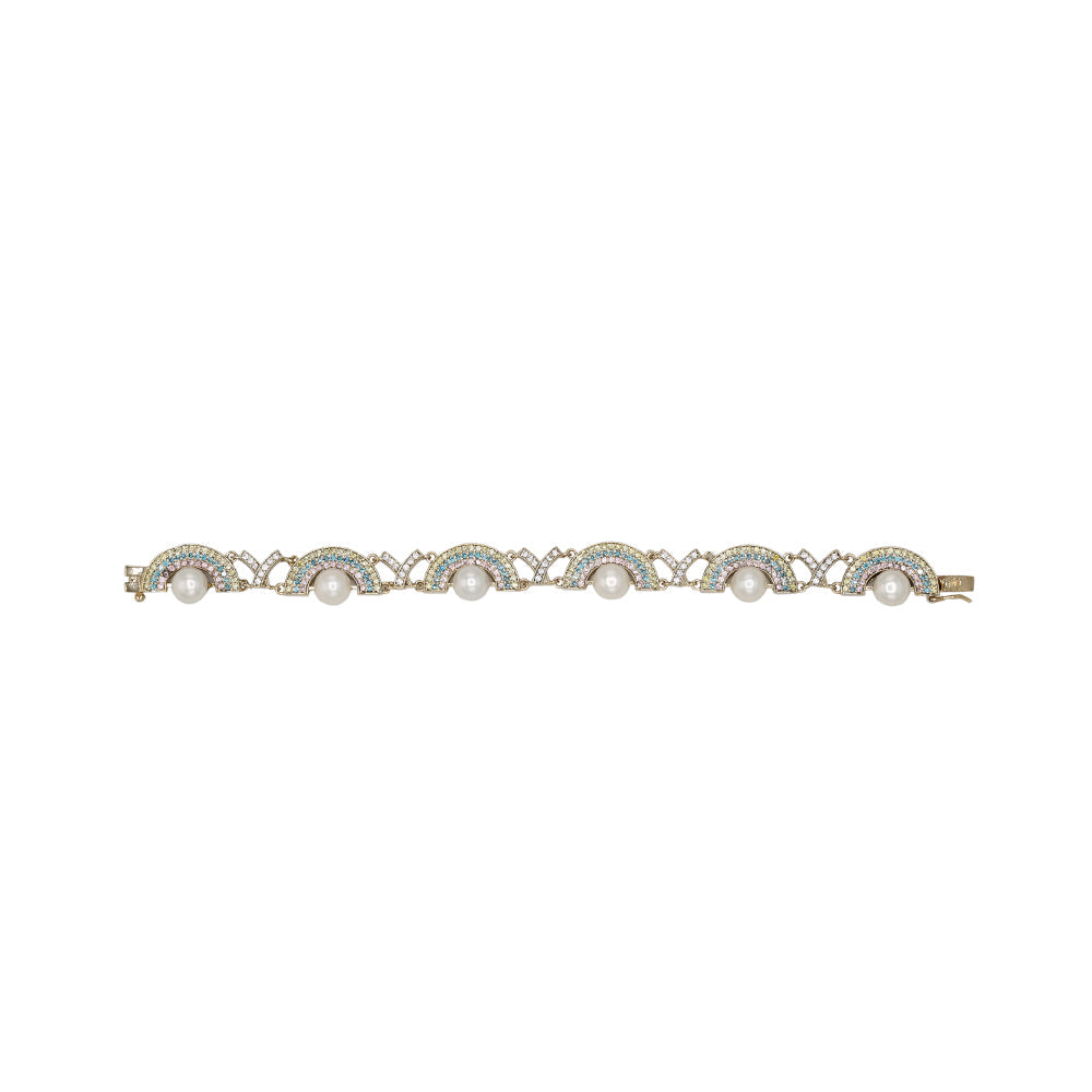 Silver Lining Rainbow Bracelet