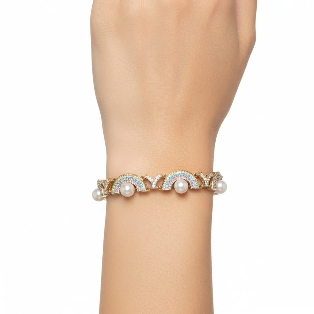 Silver Lining Rainbow Bracelet