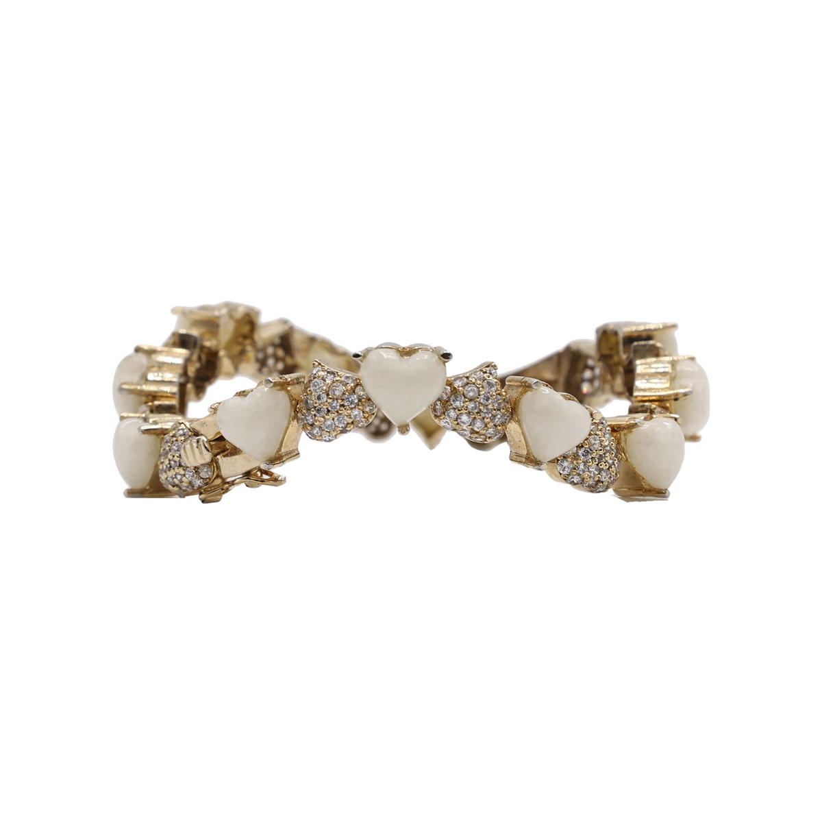 Sweetheart Big Heart Cluster Bangle