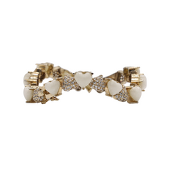 Sweetheart Big Heart Cluster Bangle