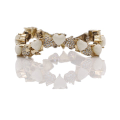 Sweetheart Big Heart Cluster Bangle