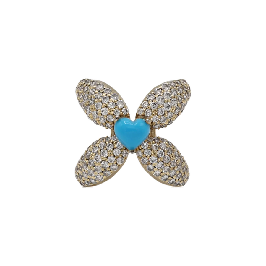 Sweetheart Center Gem Heart Ring