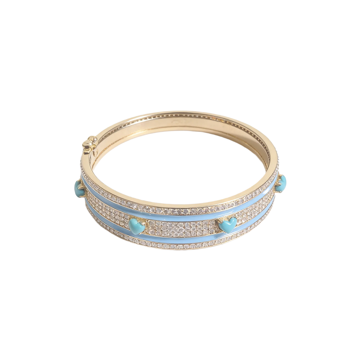 Love All Around Cigar Bangle (Pave Setting)