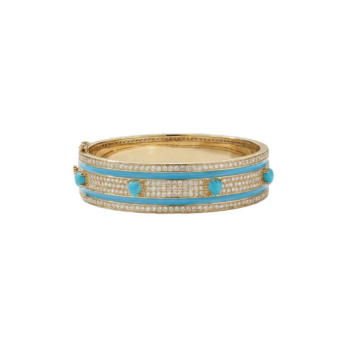 Love All Around Cigar Bangle (Pave Setting)