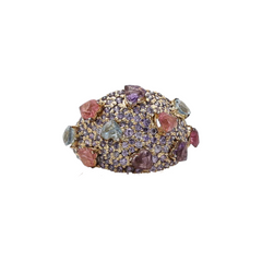 Sweetheart Dome Ring (Amethyst/Blue Topaz/Tourmaline)