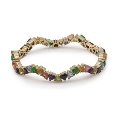 Sweetheart Bangle All Small Heart Multicolor Gemstone