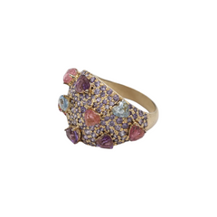 Sweetheart Dome Ring (Amethyst/Blue Topaz/Tourmaline)