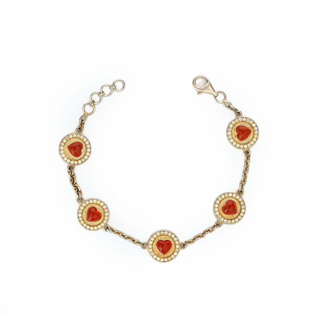 Carnelian Heart Bracelet