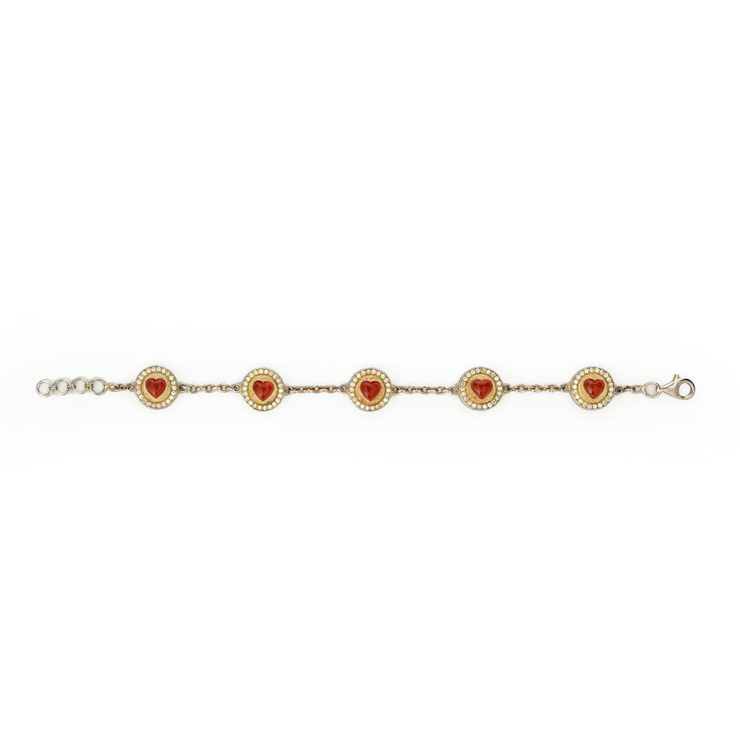 Carnelian Heart Bracelet