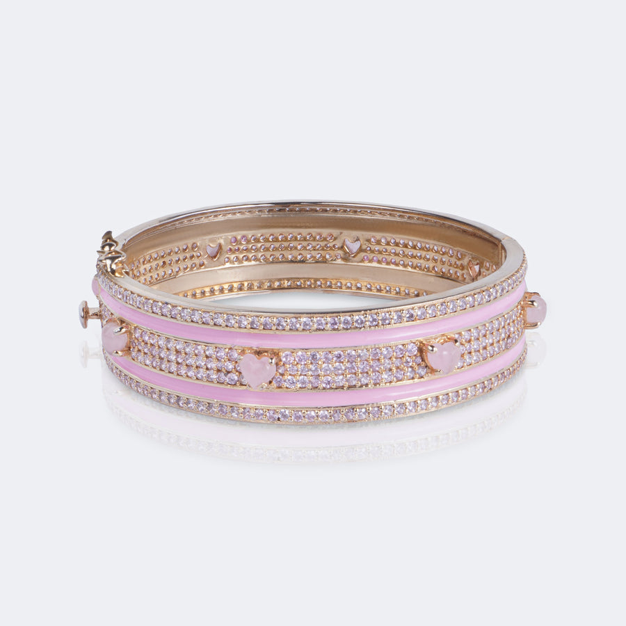 Love All Around Cigar Bangle (Pave Setting)