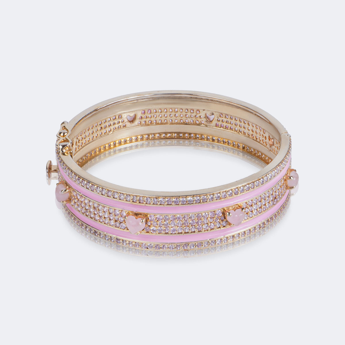 Love All Around Cigar Bangle (Pave Setting)