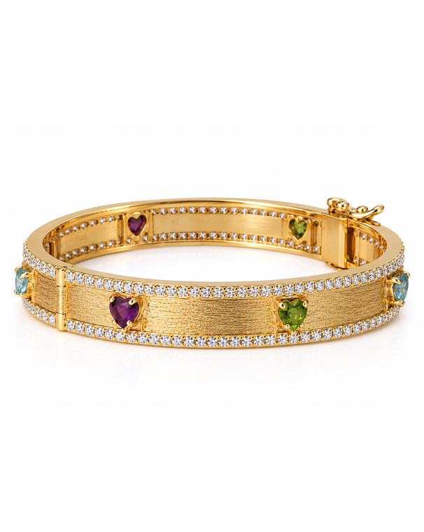 Love All Around Cigar Bangle (Narrow Band)