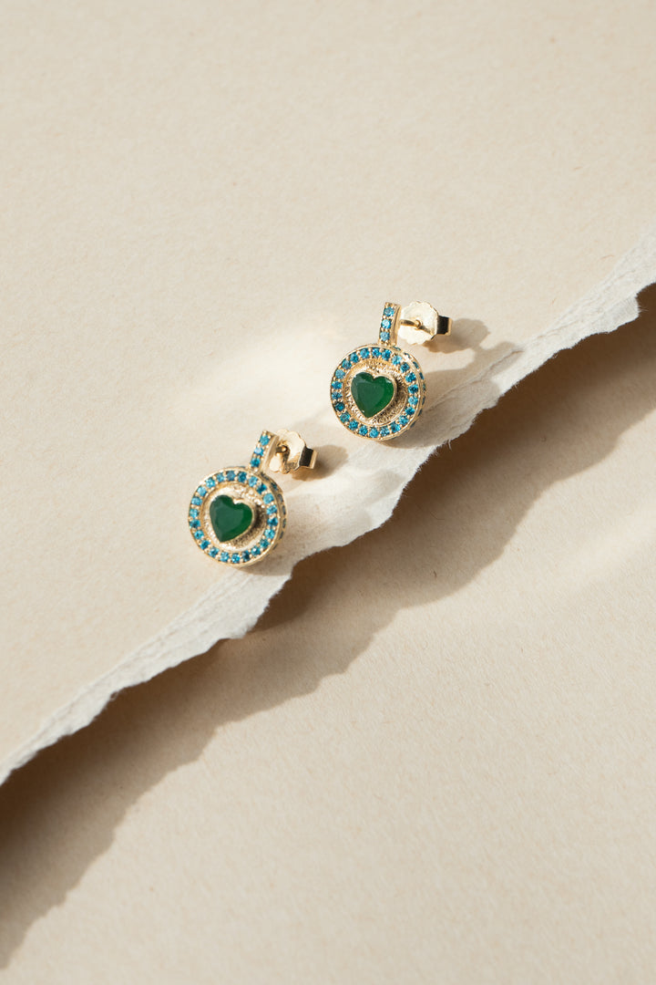 Desire Earrings (Green Jade)