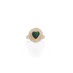 Load image into Gallery viewer, Malachite Heart Ring
