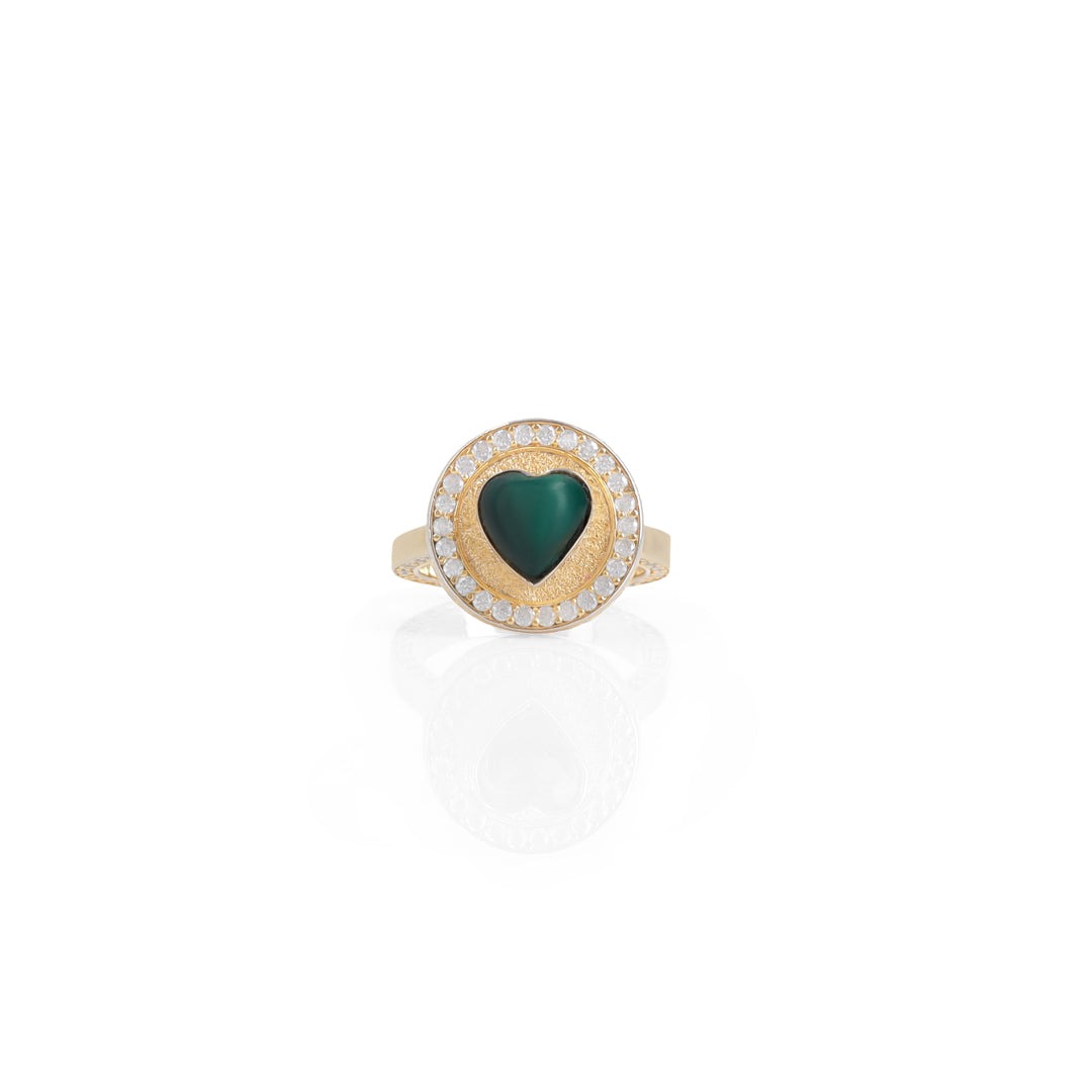 Malachite Heart Ring