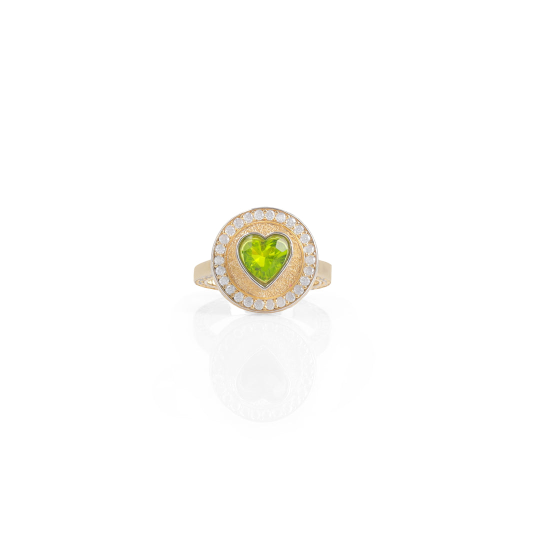 Peridot Heart Ring