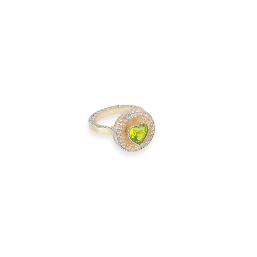 Peridot Heart Ring