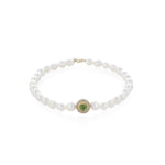 Load image into Gallery viewer, Peridot Heart Pearl Choker
