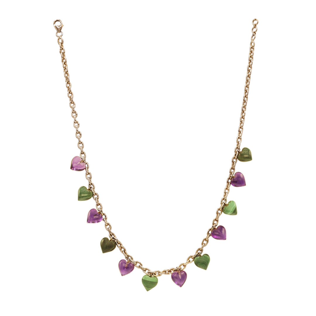 Heartstring (Amethyst + Malachite)