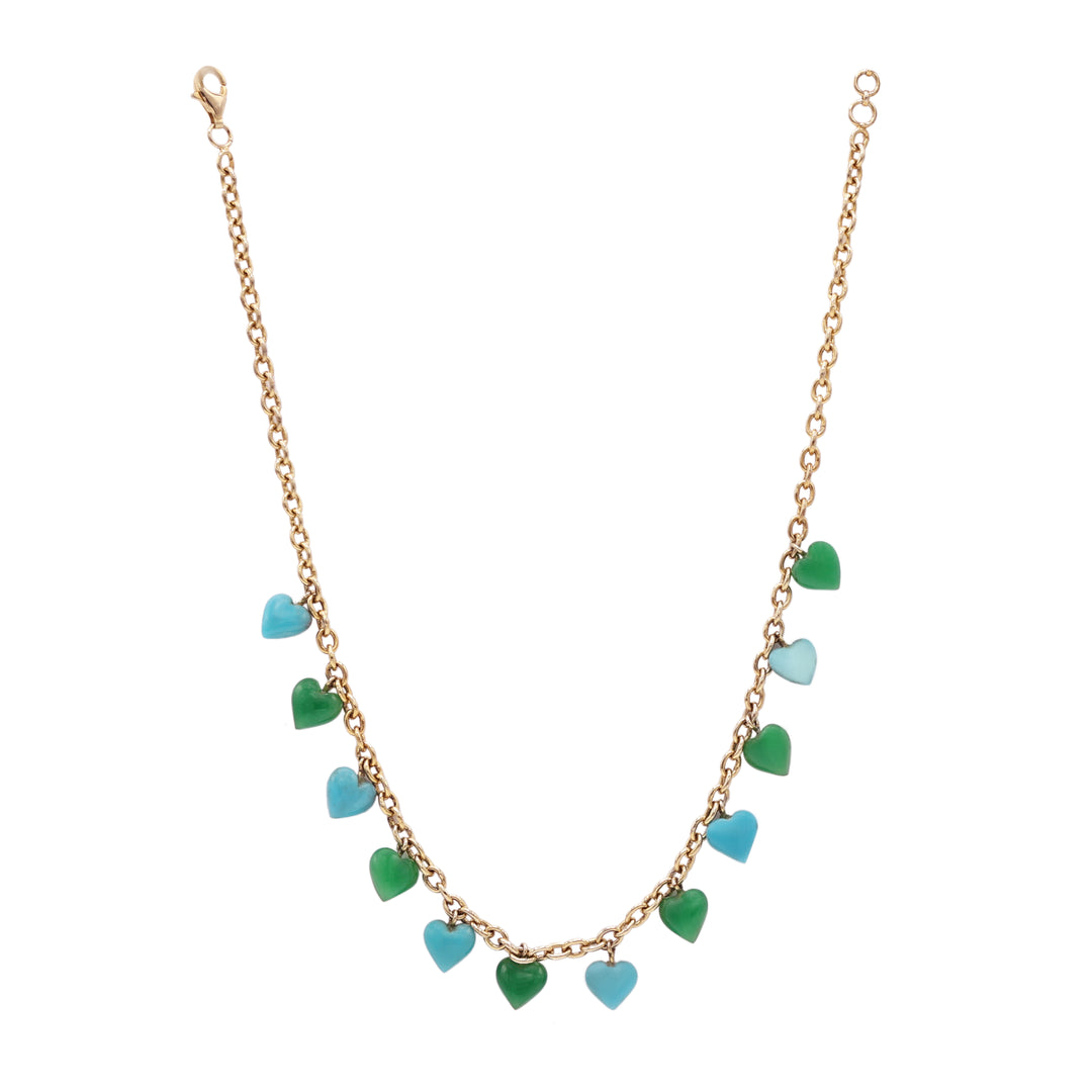 Heartstring (Turquoise + Green Jade)