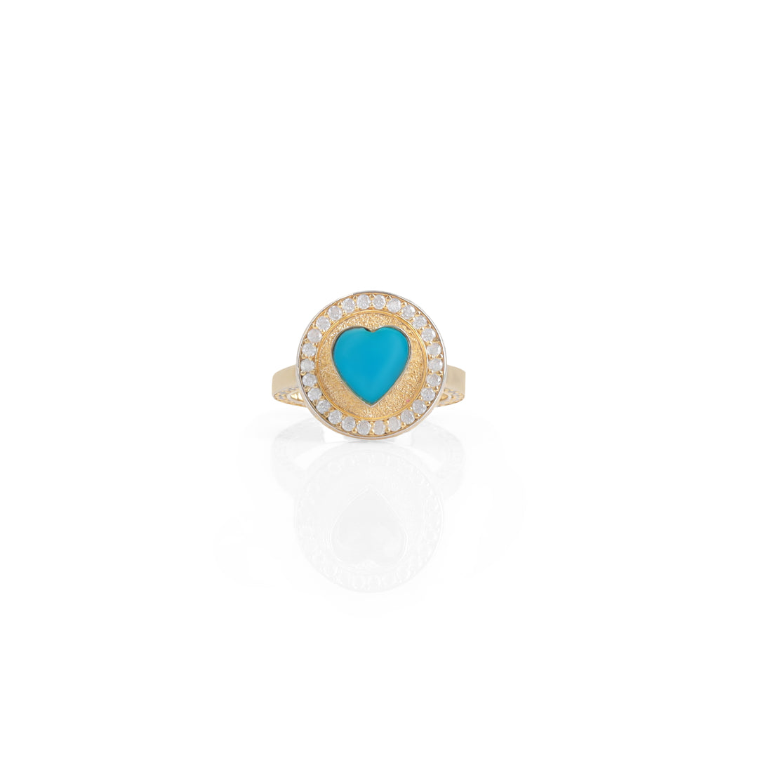 Turquoise Heart Ring