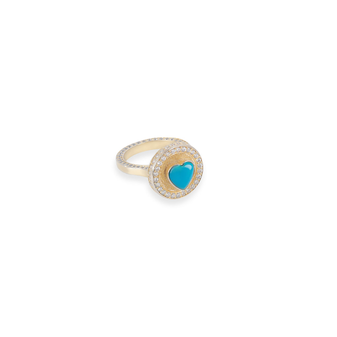 Turquoise Heart Ring