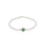 Load image into Gallery viewer, Turquoise Heart Pearl Choker
